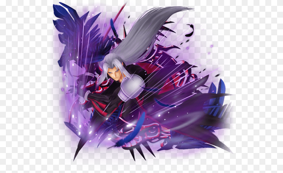 Supernova Sephiroth Kingdom Hearts Union X Sephiroth, Purple, Graphics, Art, Publication Png