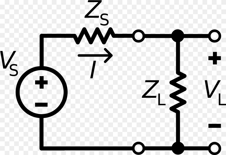 Superposition Theorem Circuit Diagram, Gray Png Image