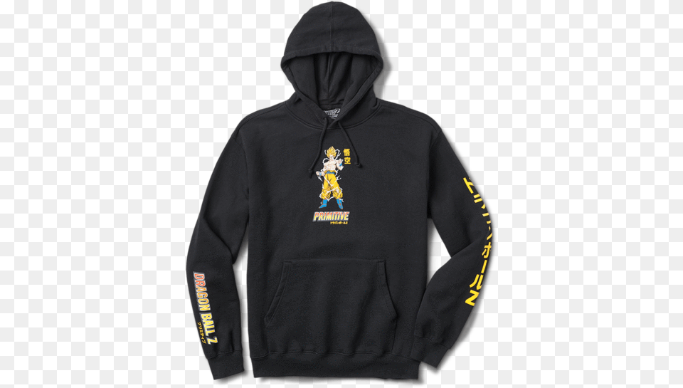 Supersaiyangokuhood Dragon Ball Z Black Hoodie, Clothing, Knitwear, Sweater, Sweatshirt Free Png