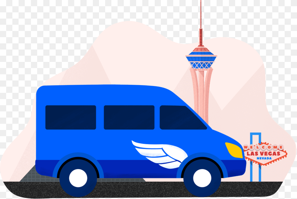 Supershuttle Las Vegas, Bus, Van, Transportation, Minibus Free Transparent Png