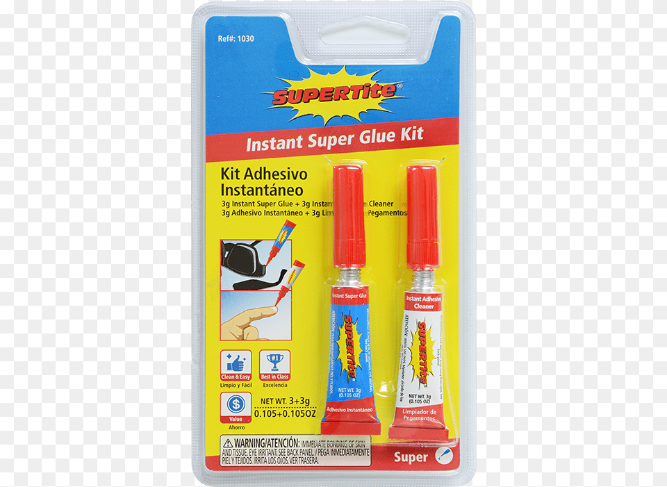 Supertite Glue Kit Instant Glue 3g Adhesive Cleaner, Tin, Bottle, Can Png Image