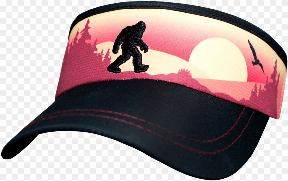 Supervisor Bigfoot Sunset Sports Visor, Baseball Cap, Cap, Clothing, Hat Png Image