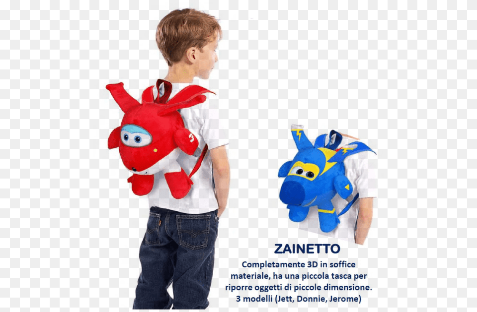 Superwings Zainetto 3d Peluche, Boy, Child, Male, Person Free Png