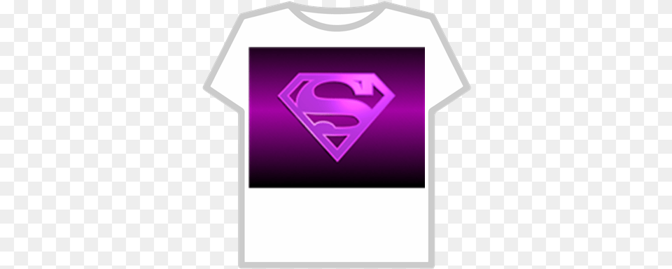 Superwoman Logo Thrasher Roblox T Shirt, Clothing, T-shirt, Purple Free Png