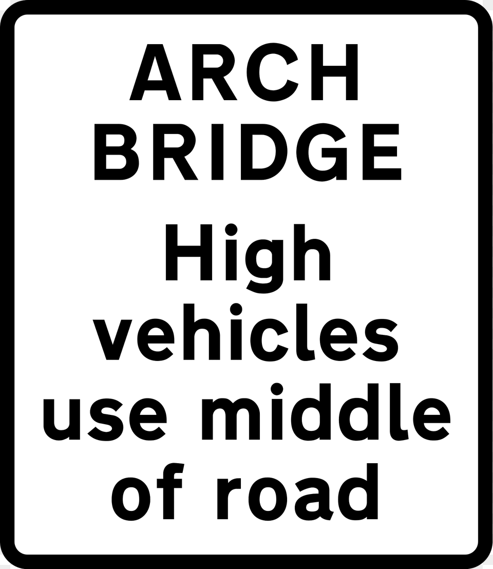 Supplementary Plate Used With Arch Bridge Warning Signs Clipart, Sign, Symbol, Text Png Image