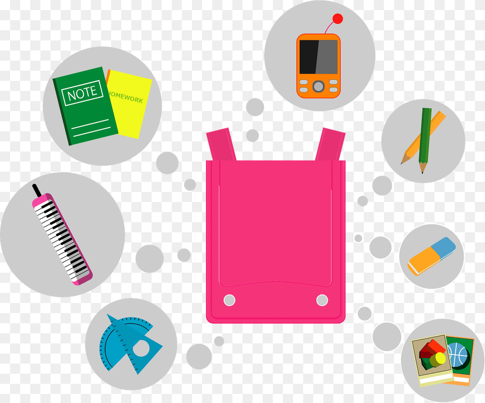 Supplies For Primary School Clipart, Bag, Paper Png Image