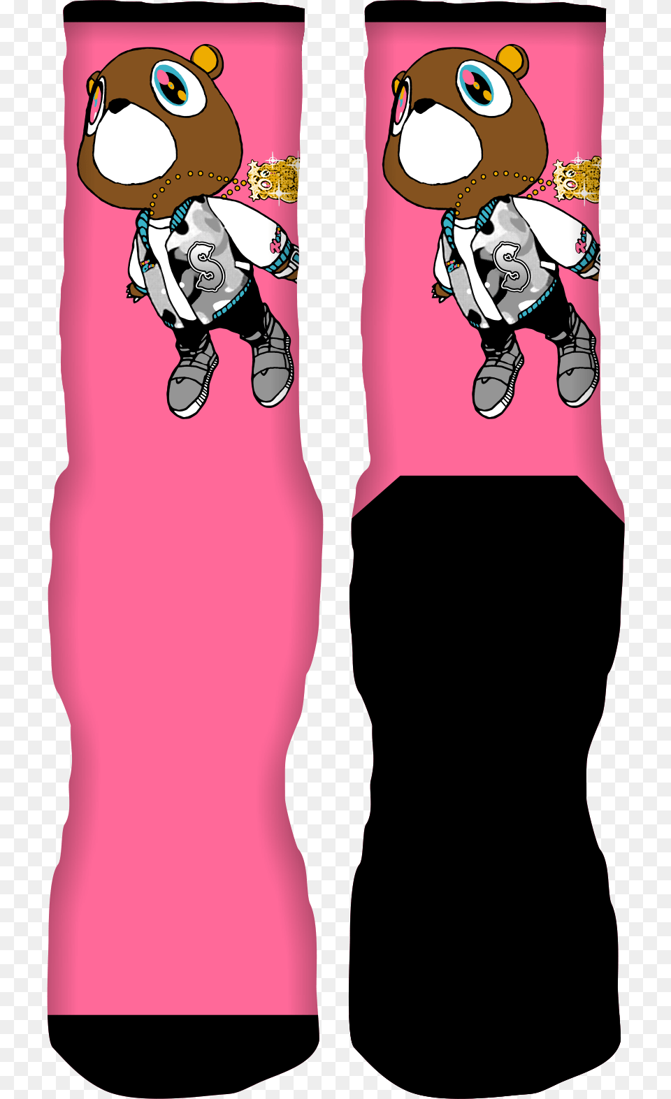 Supply Amp Demand Yeezus Bear Custom Socks Gucci Blanket, Book, Comics, Publication, Clothing Free Png Download