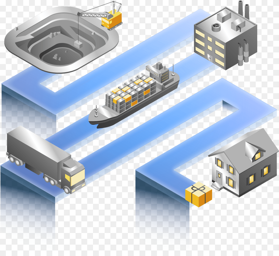 Supply Chain Landing Hero Machine Tool, Cad Diagram, Diagram, Bulldozer Free Png Download