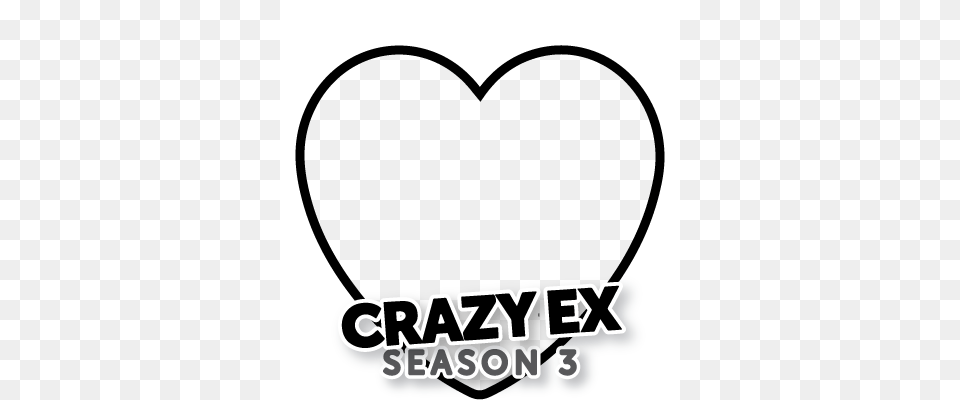 Support Crazy Ex Girlfriend For Its Season 3 Premier Heart, Stencil, Logo Free Png Download