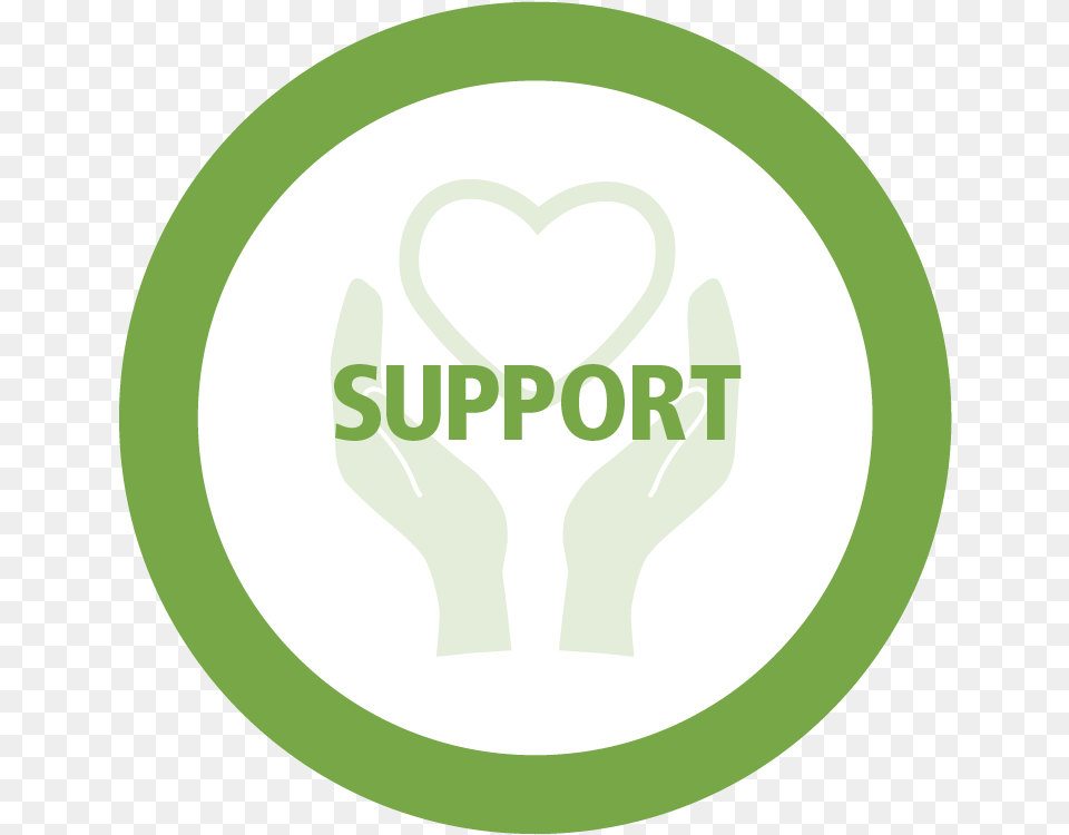 Support Icon Circle, Logo, Green Png Image