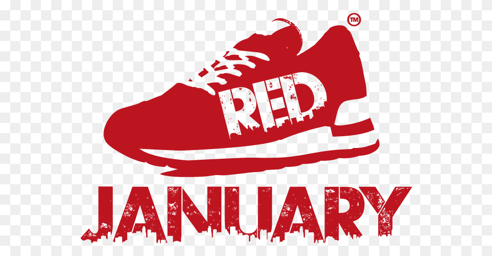 Support Mental Health Through Exercise Red January, Clothing, Footwear, Shoe, Sneaker Png Image