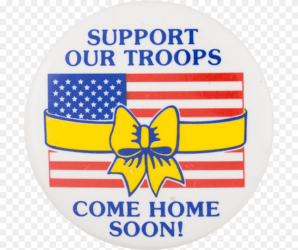 Support Our Troops Cause Button Museum Circle, Badge, Logo, Symbol Png Image