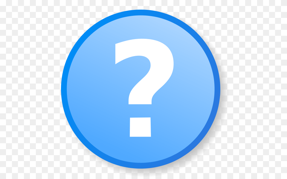 Support Talk Blue Question Mark Icon, Symbol, Sign, Text, Disk Png Image