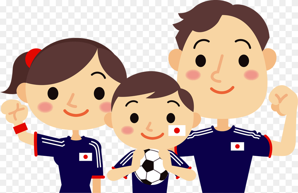 Supporter Family Soccer Clipart, Face, Head, Person, Baby Free Png Download