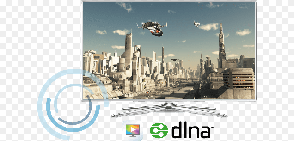 Supports Dlna And Airplay For Media Streaming Future In 10 Years, Urban, Metropolis, City, Aircraft Free Png