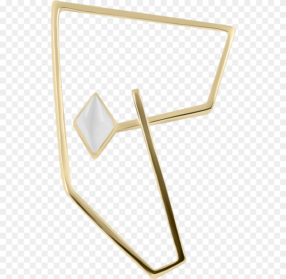 Supra Earrings Gold L White 107 152 Triangle, Accessories, Glasses Free Transparent Png