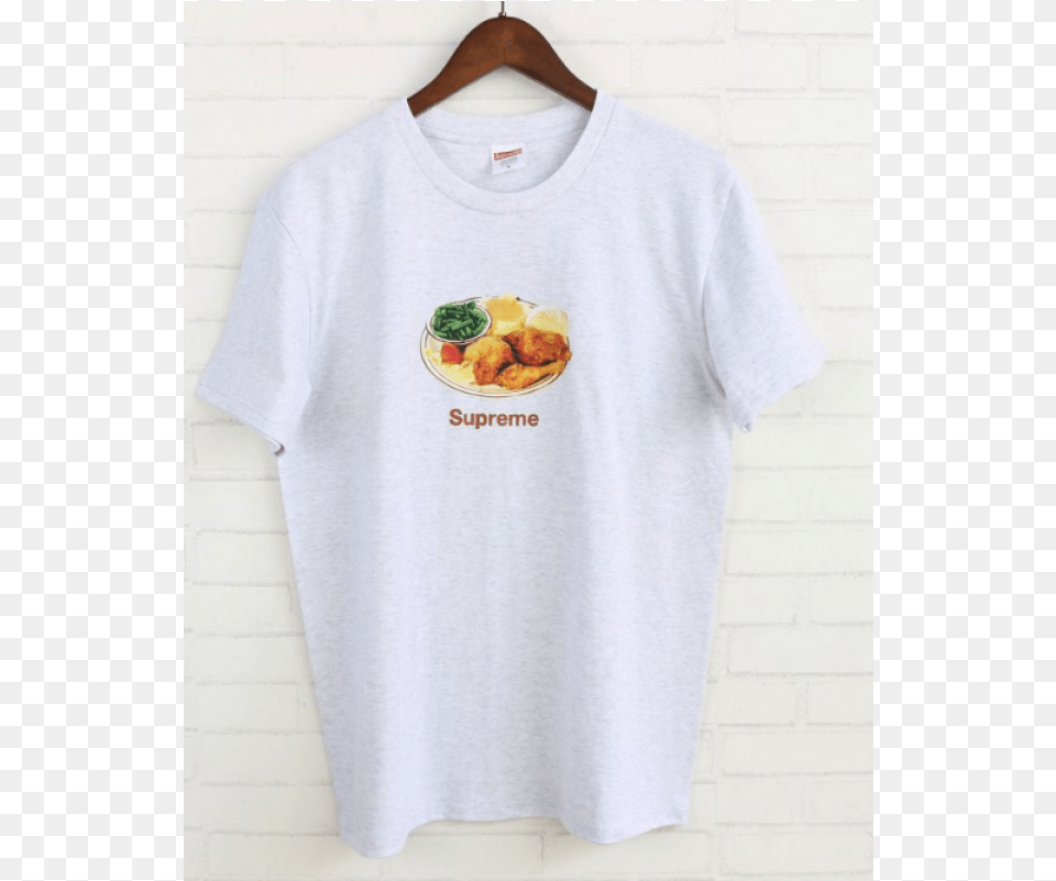 Supreme 18ss Chicken Dinner Tee Supreme 18ss Chicken Taco, Clothing, Sleeve, T-shirt Png Image