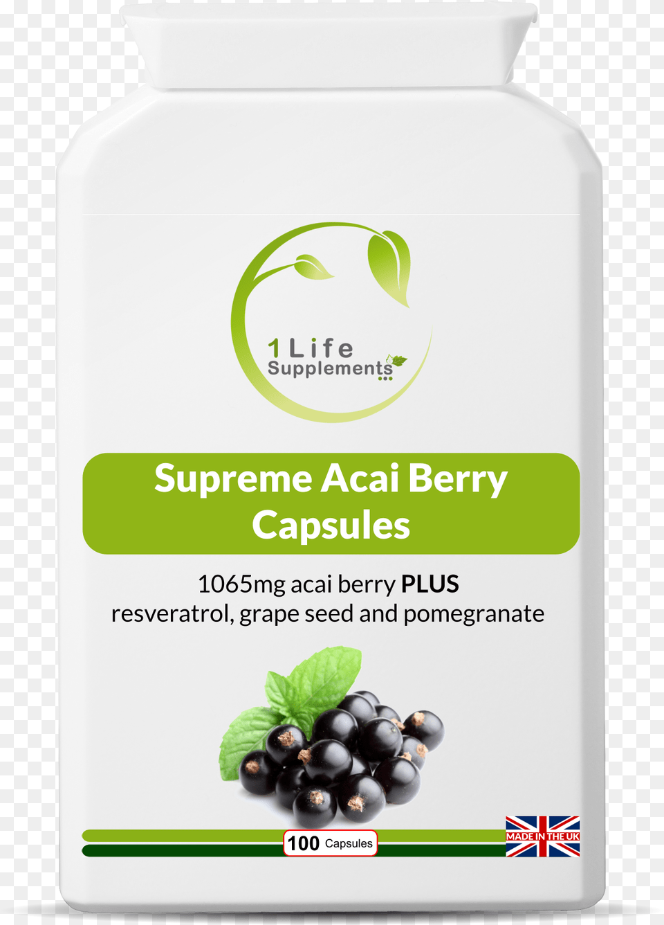 Supreme Acai Berry Capsules Acai Berries Acai Berry Bilberry, Blueberry, Food, Fruit, Herbal Png Image