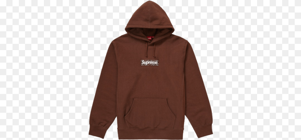 Supreme Bandana Box Logo Hooded Sweatshirt Brown U2013 Dropout Brown Supreme Hoodie Dhgate, Clothing, Hood, Knitwear, Sweater Png