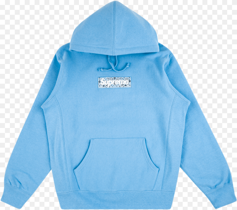 Supreme Bandana Box Logo Hoodie Fw 19 Su8358 Stadium Goods Supreme Hoodie, Clothing, Knitwear, Sweater, Sweatshirt Free Png Download