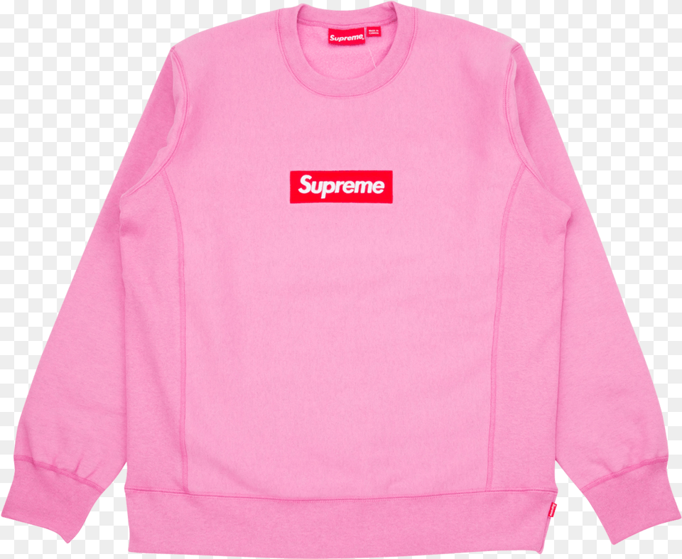 Supreme Box Logo Crewneck Su0359 Sweater, Clothing, Knitwear, Long Sleeve, Sleeve Free Png Download