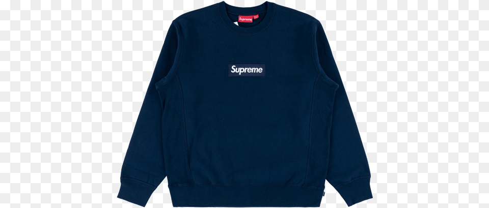 Supreme Box Logo Crewneck Supreme Crewneck, Clothing, Knitwear, Sweater, Sweatshirt Free Transparent Png