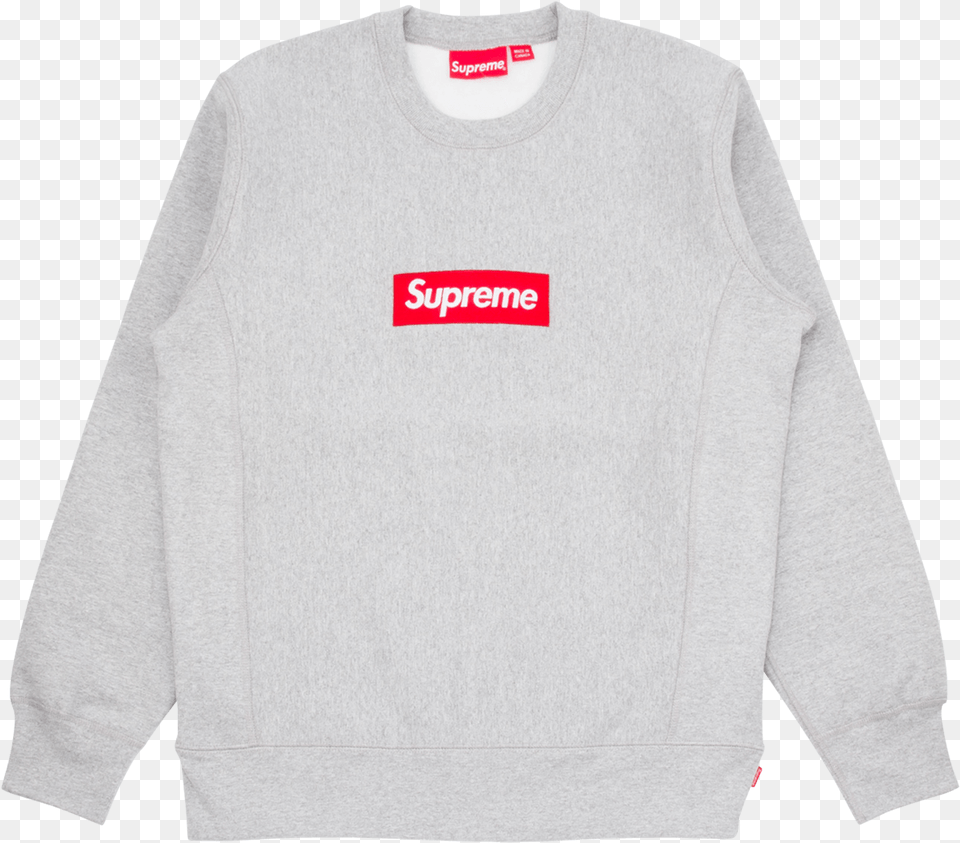 Supreme Box Logo Mikina, Sweatshirt, Clothing, Knitwear, Long Sleeve Free Transparent Png