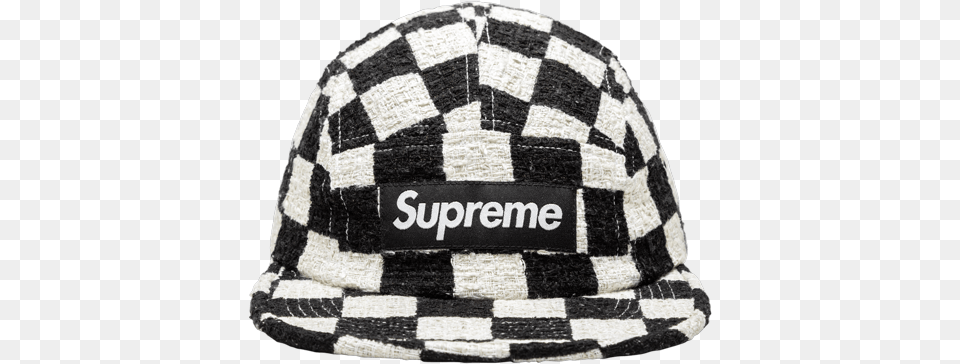 Supreme Checkerboard Boucle Camp Cap Ss Supreme, Baseball Cap, Clothing, Hardhat, Hat Free Png Download