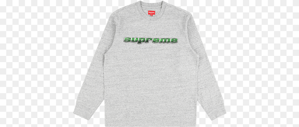 Supreme Chrome Logo Ls Top, Clothing, Long Sleeve, Sleeve, T-shirt Free Png