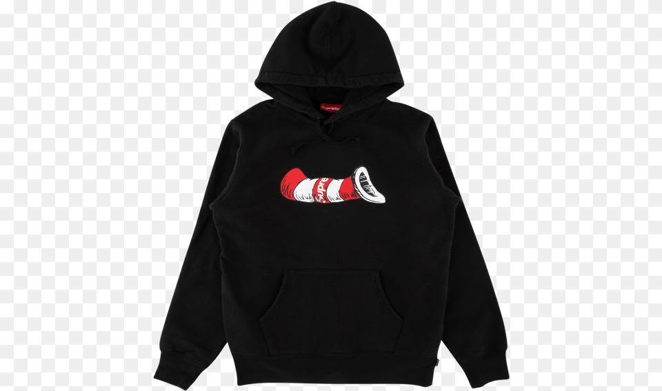 Supreme Compact Logo Hoodie, Clothing, Hood, Knitwear, Sweater Free Transparent Png