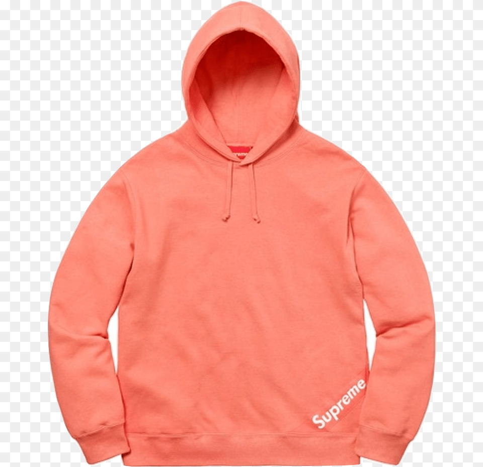 Supreme Corner Label Hoodie Corner Label Hooded Sweatshirt Supreme, Clothing, Hood, Knitwear, Sweater Png Image