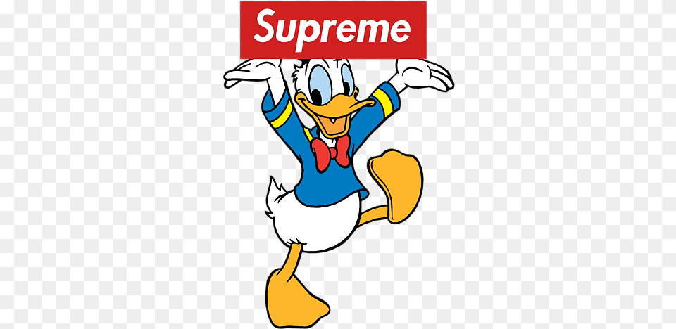 Supreme Donald Duck Tote Bag Donald Duck, Baby, Person, Cartoon, Plant Free Transparent Png