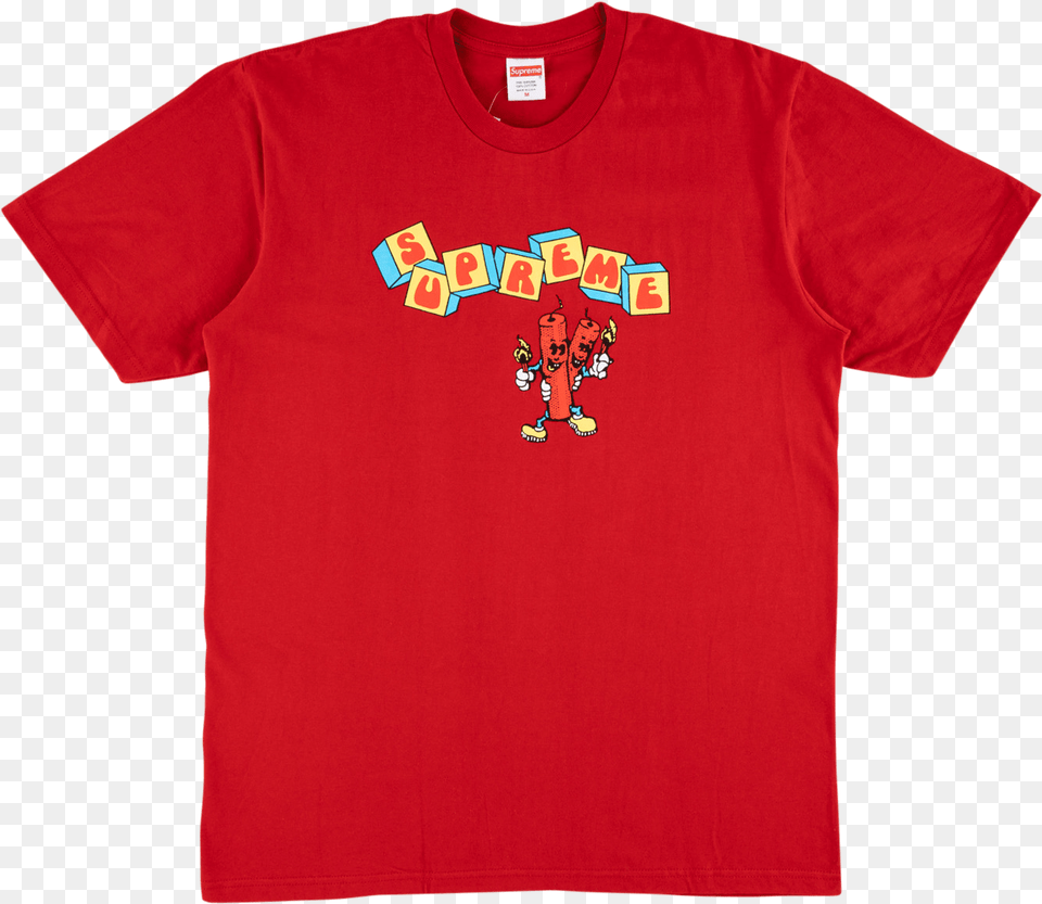 Supreme Dynamite Tee Ss, Clothing, T-shirt, Shirt, Person Free Transparent Png