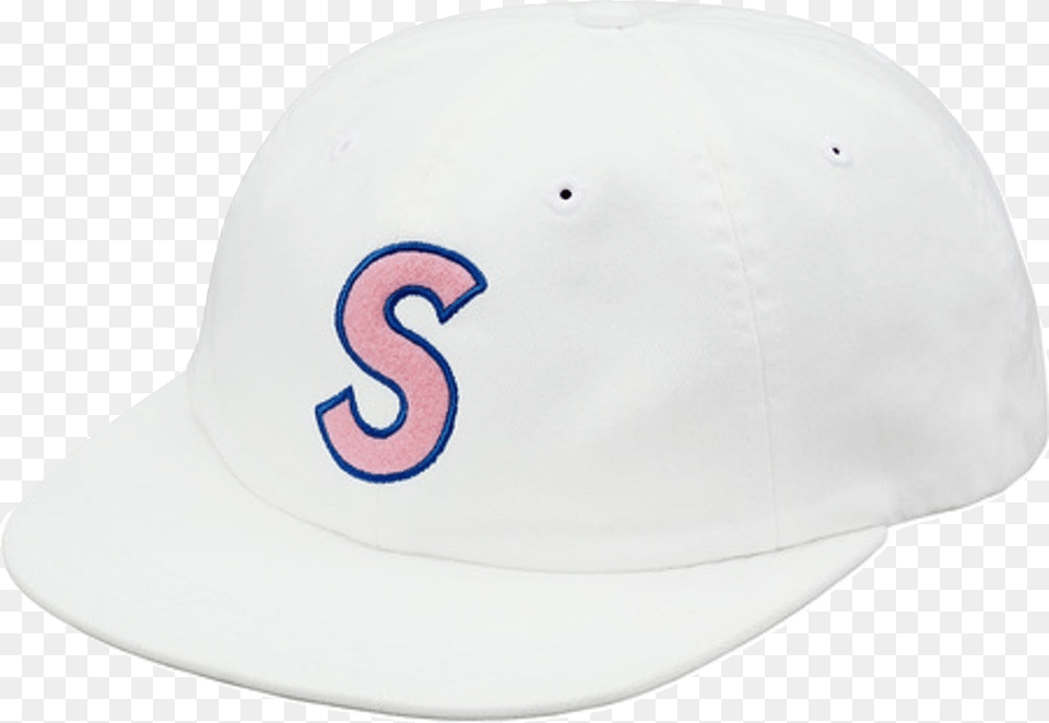 Supreme Felt S Logo 6 Panel Cap Baseball Cap, Baseball Cap, Clothing, Hat, Plate Png Image