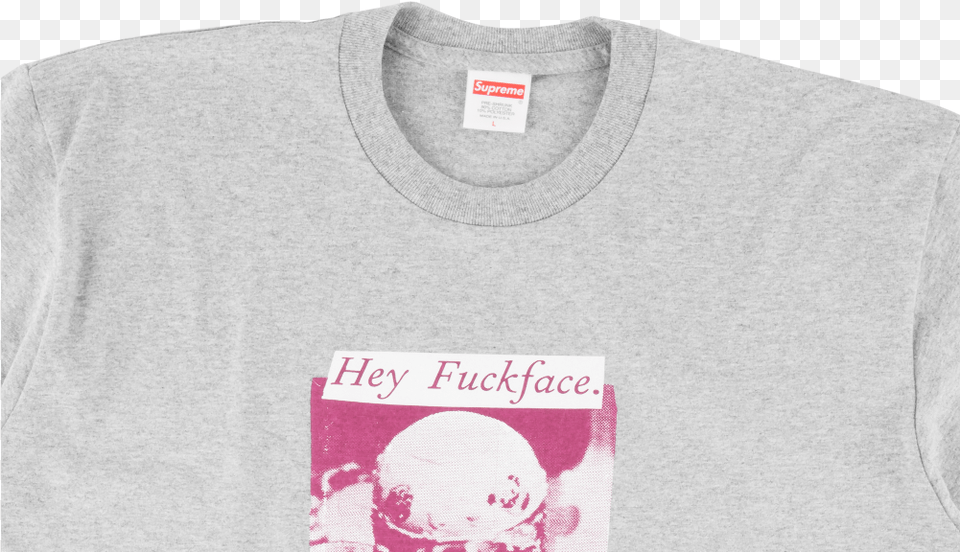 Supreme Fuck Face Tee 3939 Sweater, Clothing, T-shirt, Shirt, Long Sleeve Free Transparent Png