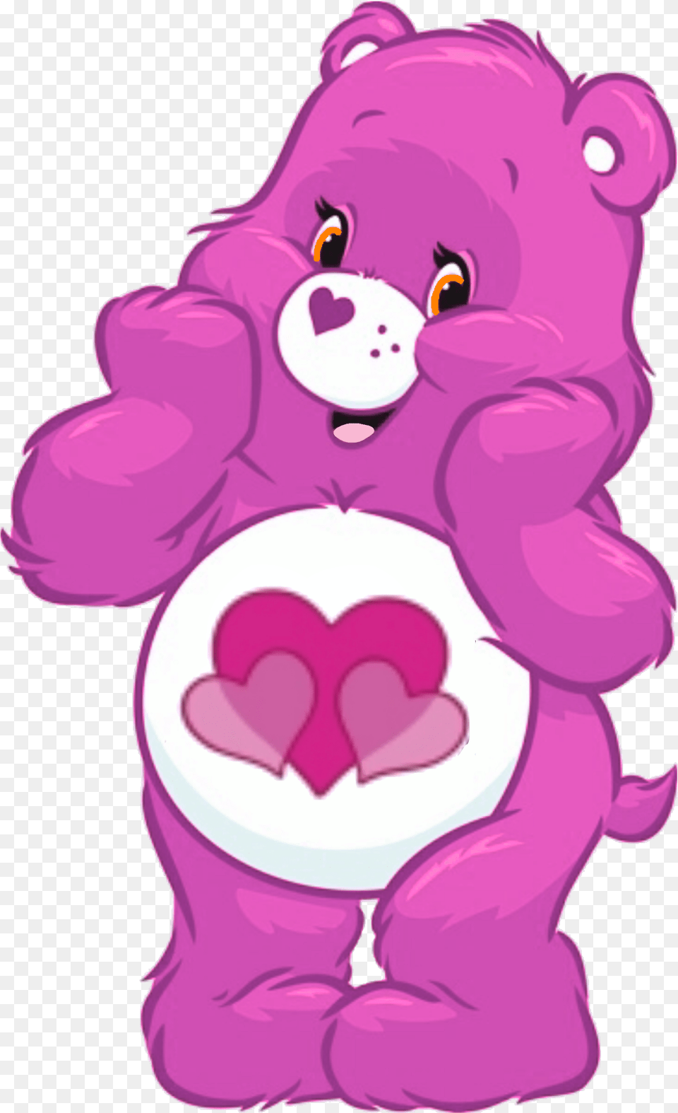 Supreme Heart Bear Tender Bear Care Bear, Purple, Baby, Person, Toy Free Png