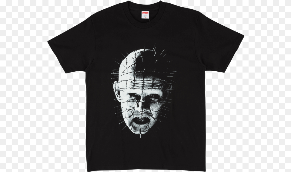 Supreme Hell Raiser Pinhead Tee Hellraiser, Clothing, T-shirt, Face, Head Png