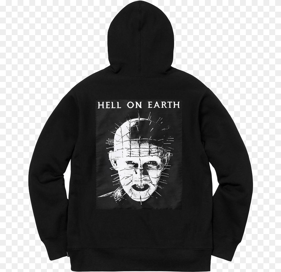 Supreme Hellraiser Zip Up, Clothing, Hood, Hoodie, Knitwear Free Png Download