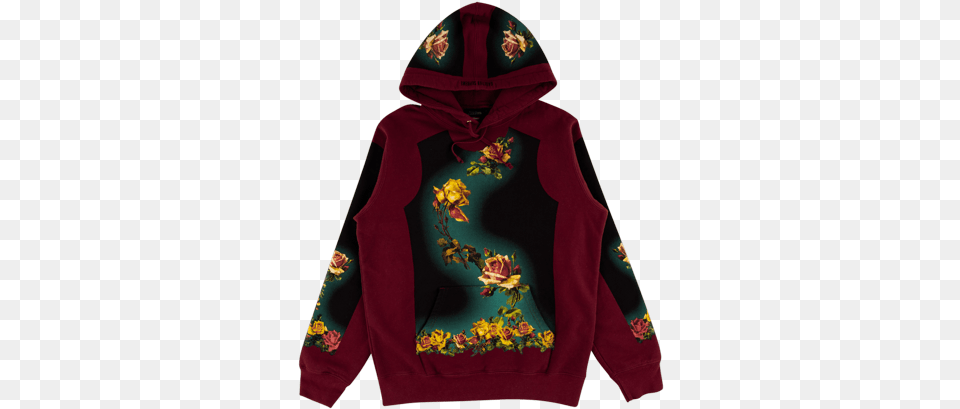 Supreme Jpg Floral Print Hoodie Ss Supreme Star Zip Up Sweatshirt, Clothing, Hood, Knitwear, Sweater Free Png