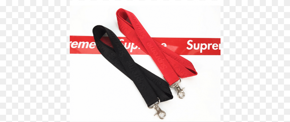 Supreme Key Buckle Lanyard Black Or Red Lanyard, Accessories, Strap, Leash, Belt Free Png Download