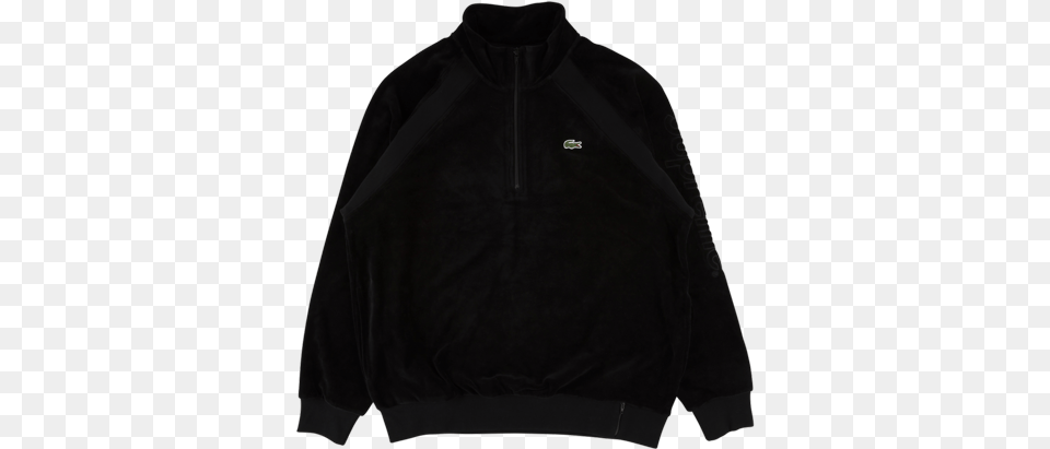 Supreme Lacoste Velour Half Zip Track Ss Sweater, Clothing, Fleece, Knitwear, Sweatshirt Free Transparent Png