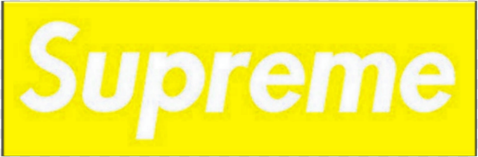 Supreme Logo Yellow Transparent Yellow Supreme Logo, Sign, Symbol, Text Png