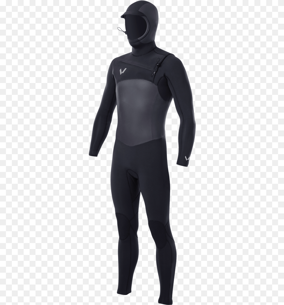 Supreme Mens Chest Zip Hood Wetsuit, Clothing, Spandex, Adult, Male Free Png Download