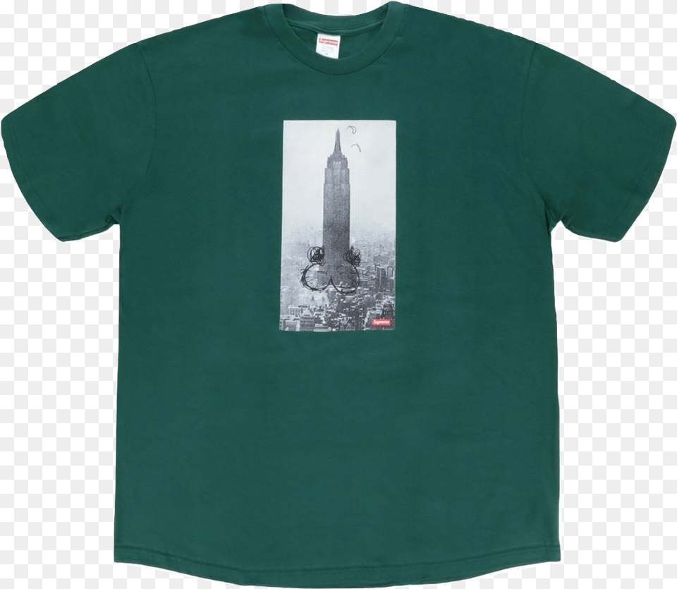 Supreme Mike Kelley Empire State Building Tee Empire State Building Tee, Clothing, T-shirt, Shirt Png Image