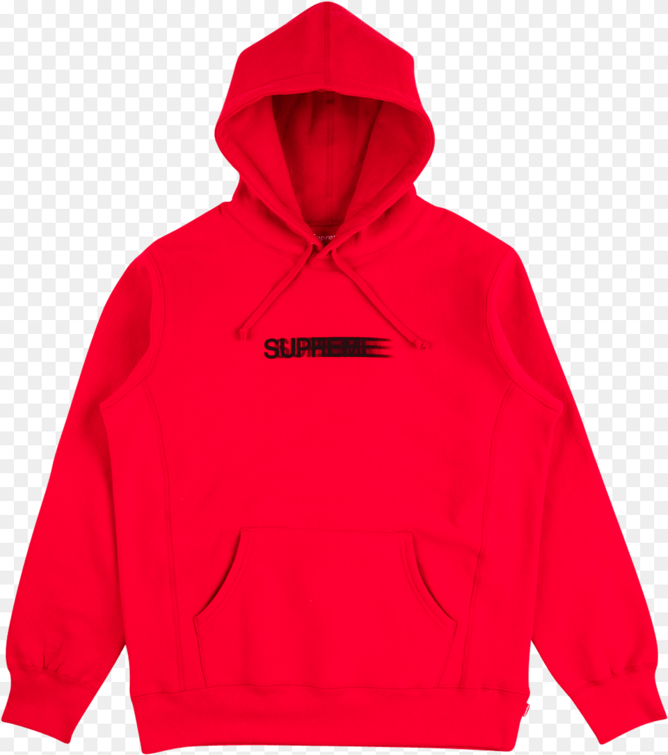 Supreme Motion Logo Hoodie Red, Clothing, Hood, Knitwear, Sweater Png Image