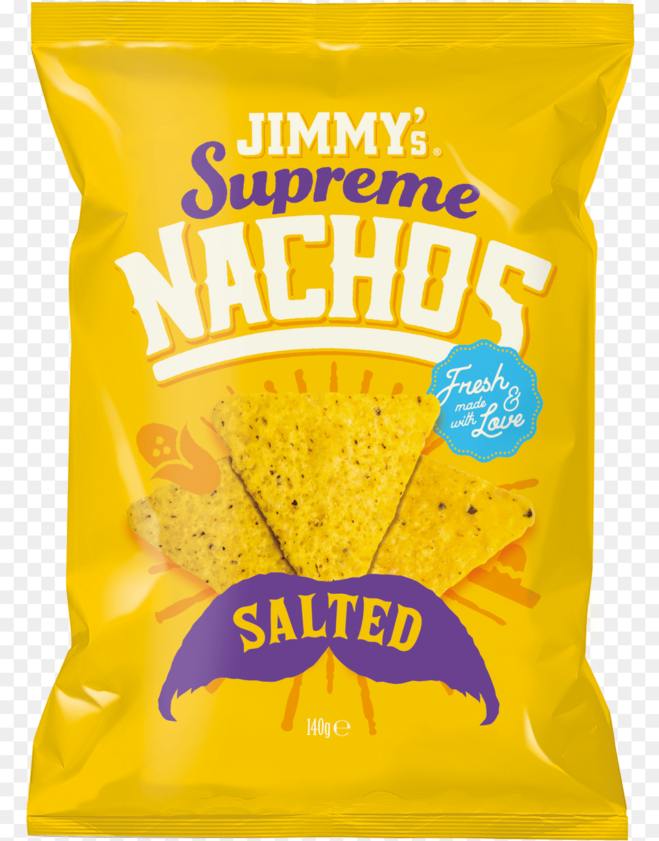 Supreme Nachos Salted 140g Jimmys Nachos, Food, Snack, Bread, Cracker Free Png Download