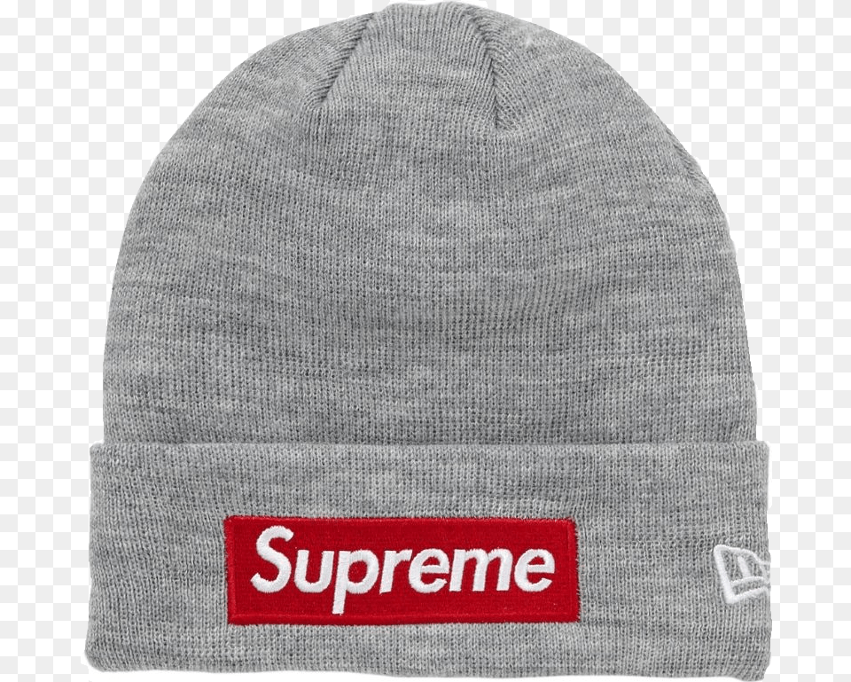 Supreme New Era Box Logo Beanie Fw18 Supreme Box Logo Beanie, Cap, Clothing, Hat, Person Png