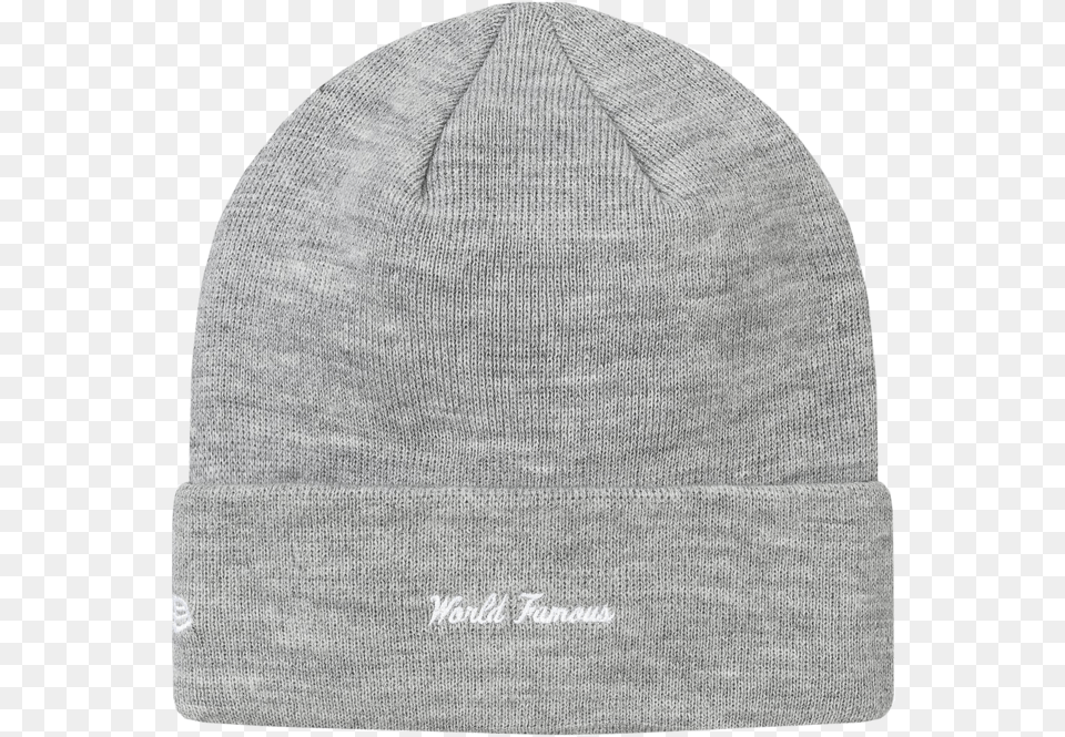 Supreme New Era Box Logo Beanie Heather Grey Knit Cap, Clothing, Hat, Person Free Transparent Png