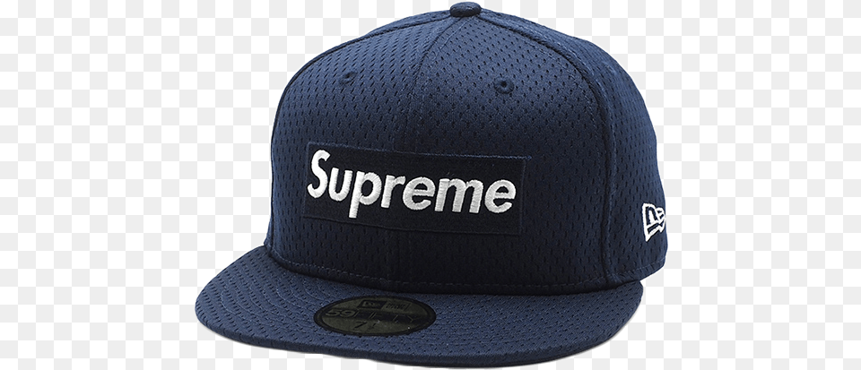 Supreme New Era Mesh Box Logo Cap Navy Hat, Baseball Cap, Clothing, Hardhat, Helmet Free Png Download