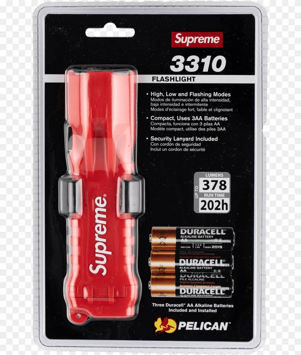Supreme Pelican 3310pl Flashlight Ss Supreme, Lamp, Dynamite, Weapon, Can Png Image